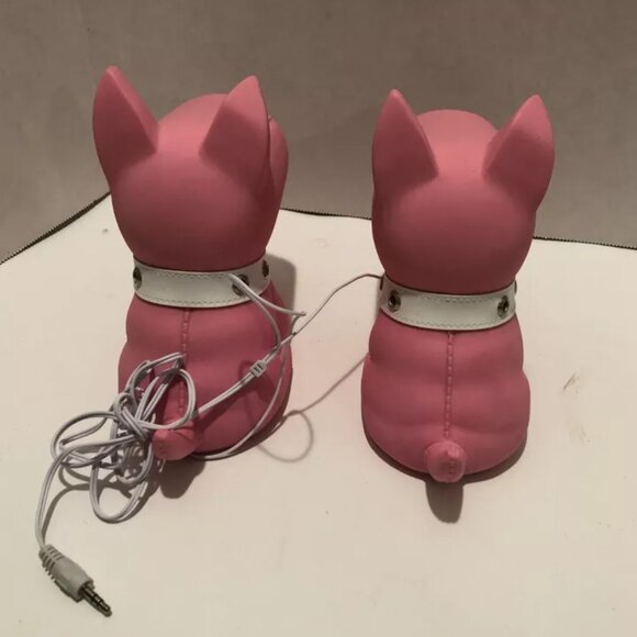 FAB Starpoint Piggy Speakers AUX Audio Hookup 2 Speakers Pink Used - Picture 3 of 7